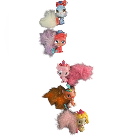 5 Disney Princess Palace Pets Furry Tail Friends With Crowns - Picture 1 of 12